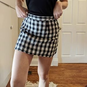 Gingham Mini Skirt